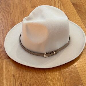 Cream Fedora with Tan Accent